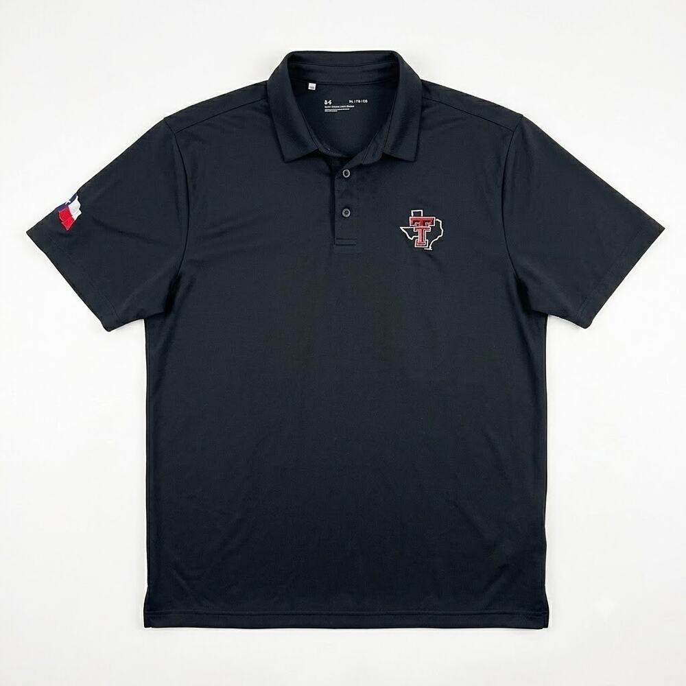 Texas Tech University Performance Polo Black Loose Fit Under Armour Mens XL